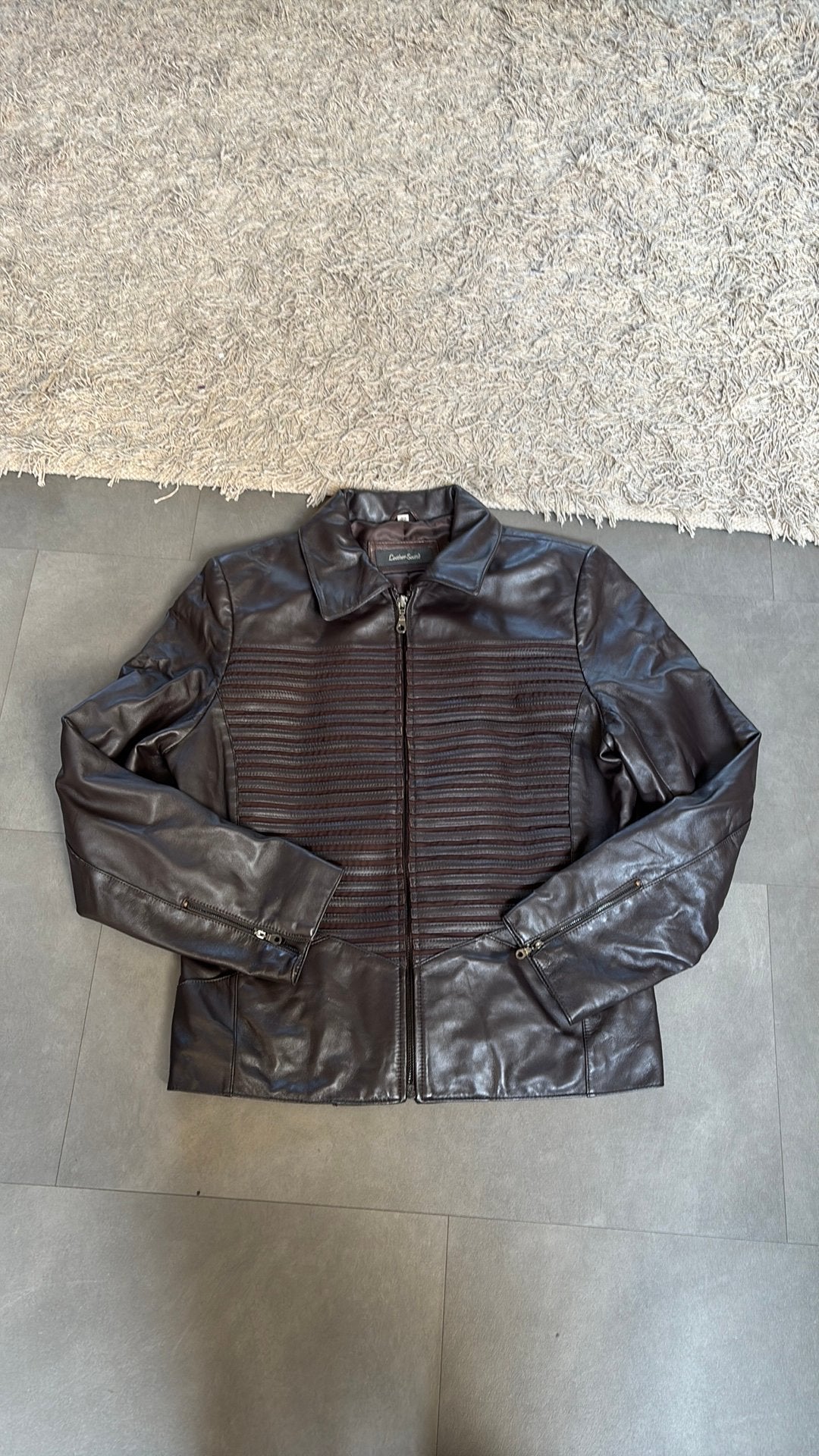 Leather Sound leren jas donkerbruin – maat 40, Bruin, ., Ophalen of Verzenden, Zo goed als nieuw