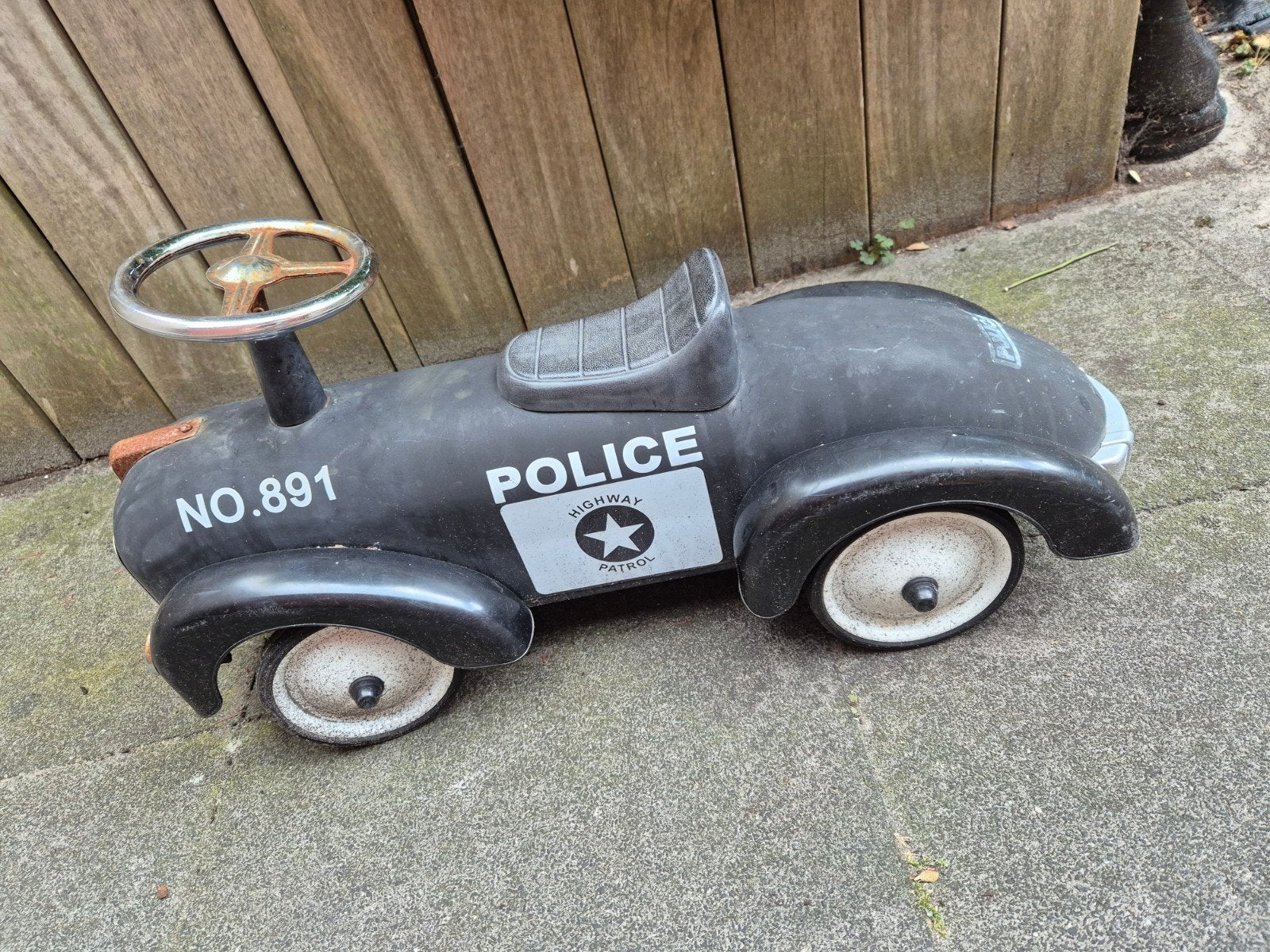 Gratis Ophalen: Vintage Politie Loopauto (Gebruikt), Ophalen, Gebruikt