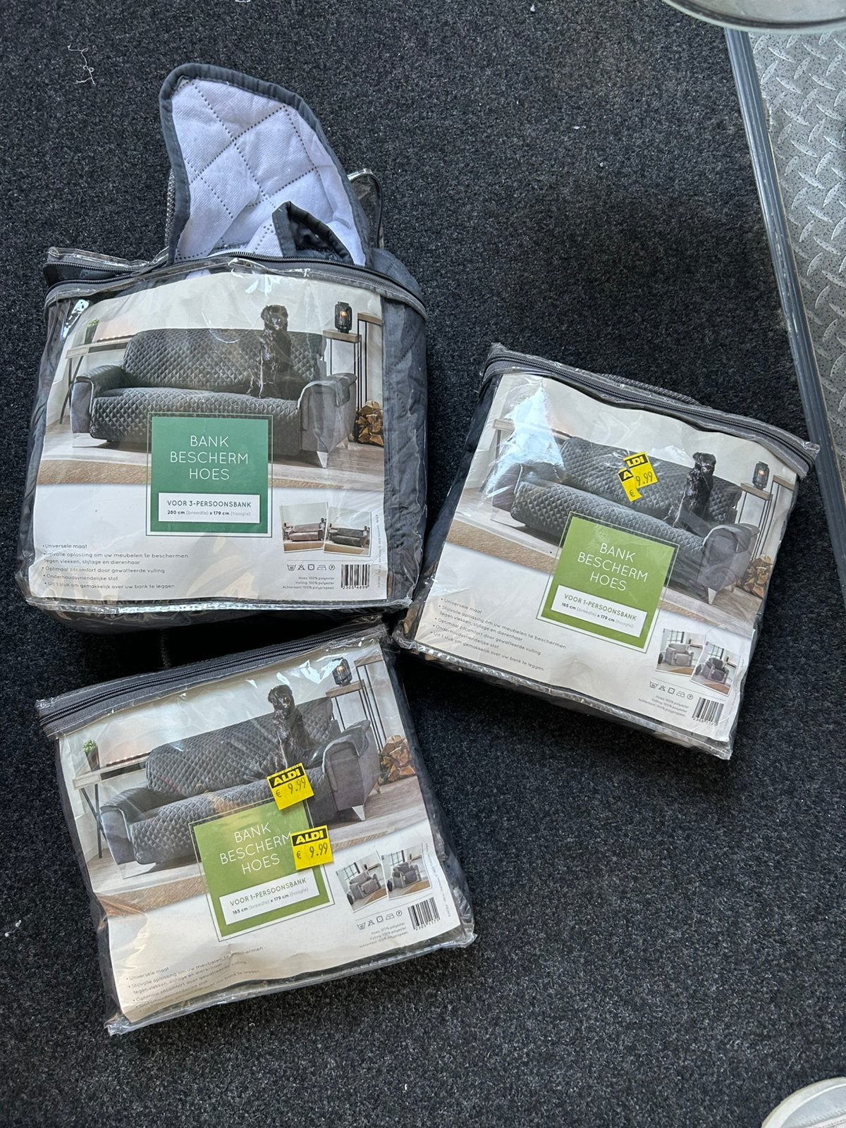 Beschermhoezen  voor bank en 2 stoelen., Ophalen, Zo goed als nieuw