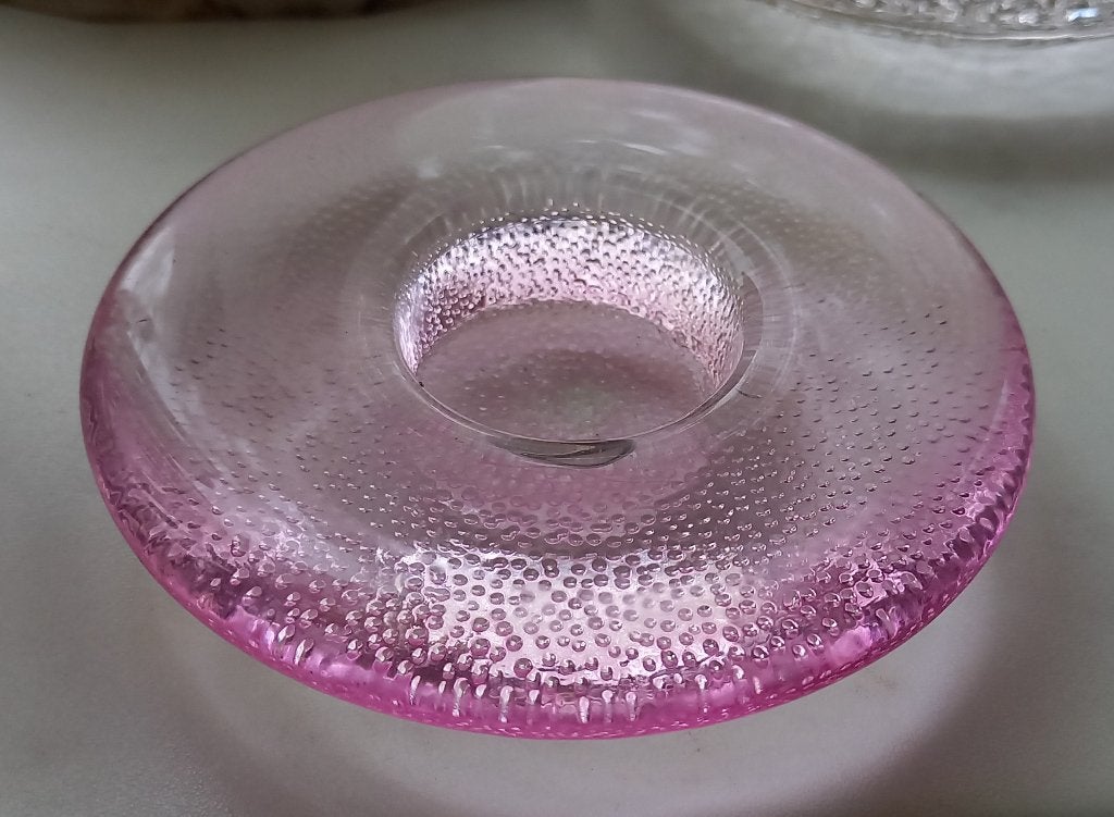 Iittala - design Markku Salo- model Nappi waxinelichthouder, Gebruikt, Verzenden, Waxinelichthouder, Glas