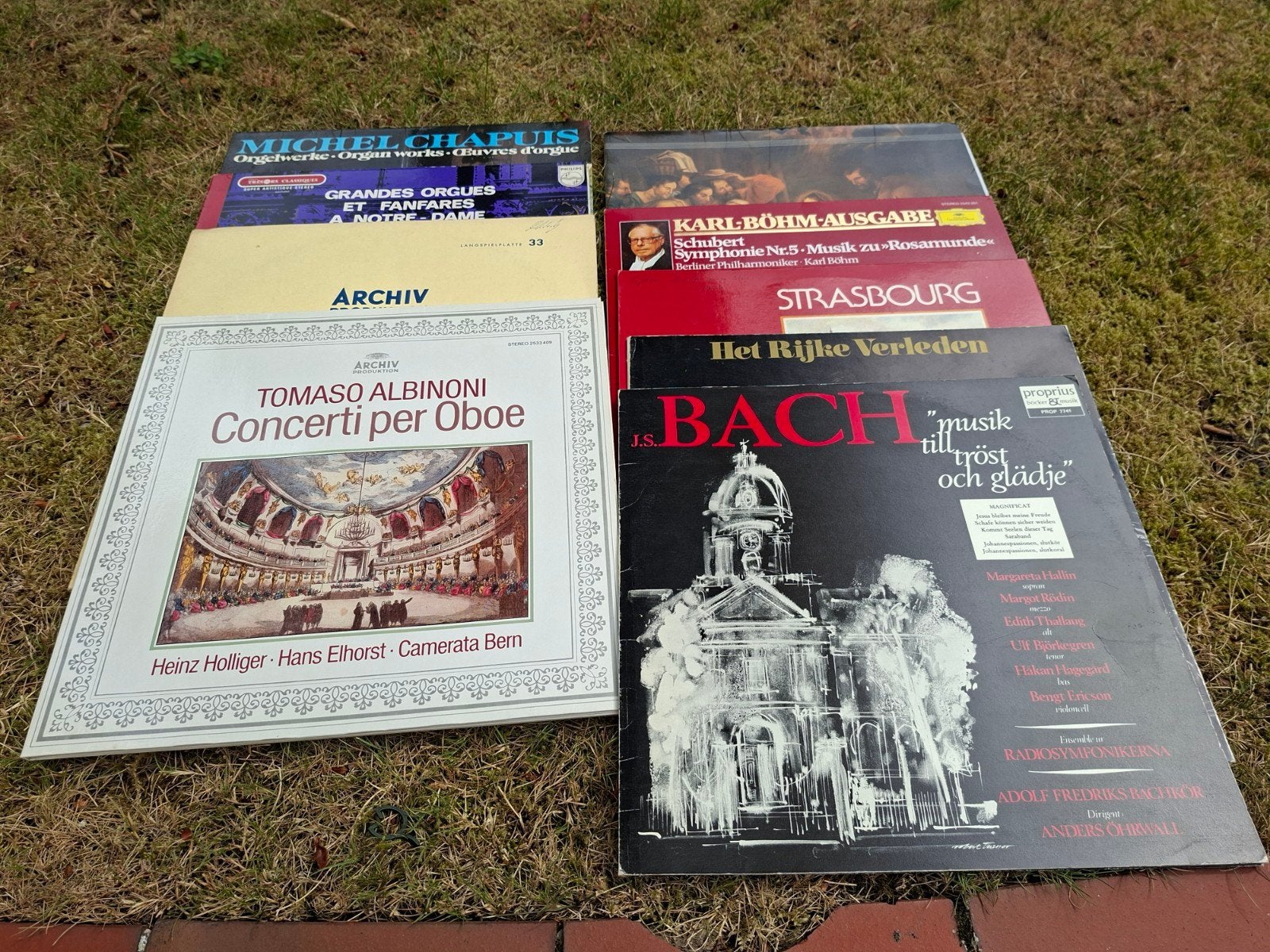 Klassieke LP's: Bach, Albinoni, Schubert, Michel Chapuis, Cd's en Dvd's, Vinyl | Klassiek, LP, Gebruikt, Overige componisten, Overige typen