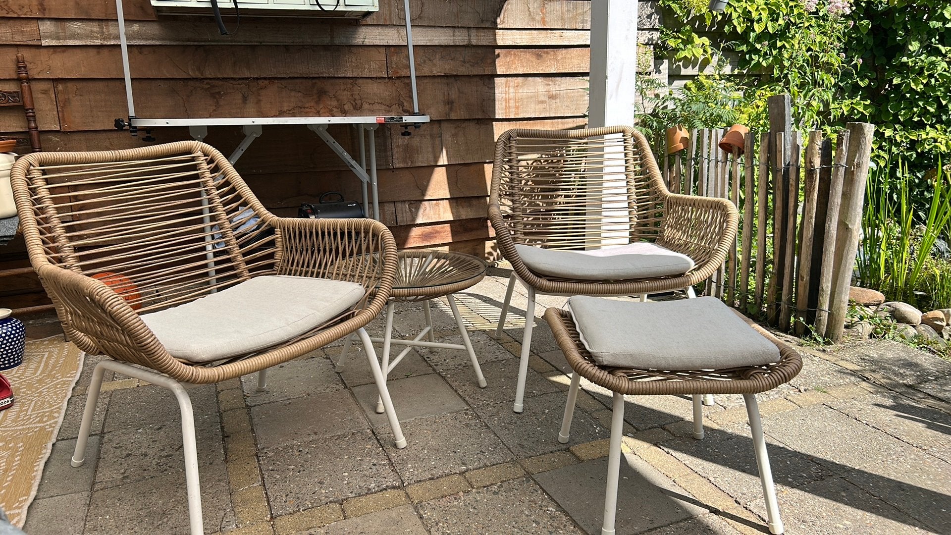 “Rotan” tuinset, Ophalen, Gebruikt, Wicker