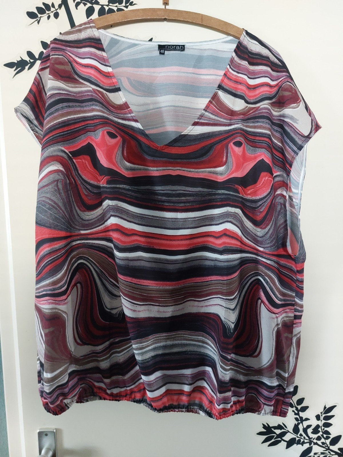 Norah blouse/top zgan maat 48, Maat 46/48 (XL) of groter, Zo goed als nieuw, Korte mouw, Norah