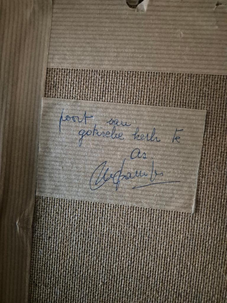 4 gesigneerde olieverf schilderijen Belgische Marthe Bamps, Ophalen