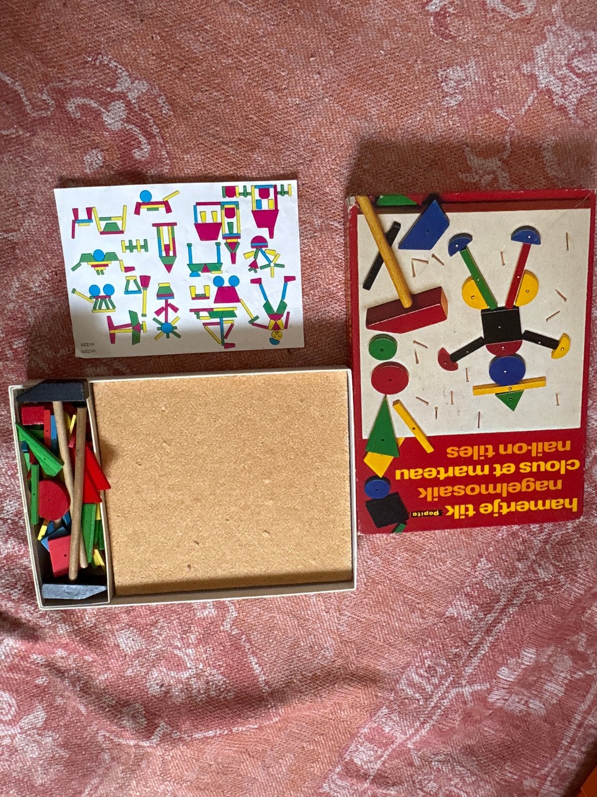 Vintage Hamertje Tik Spel - Nagelmozaïek, Kinderen en Baby's, Speelgoed | Educatief en Creatief, Ophalen of Verzenden, Gebruikt
