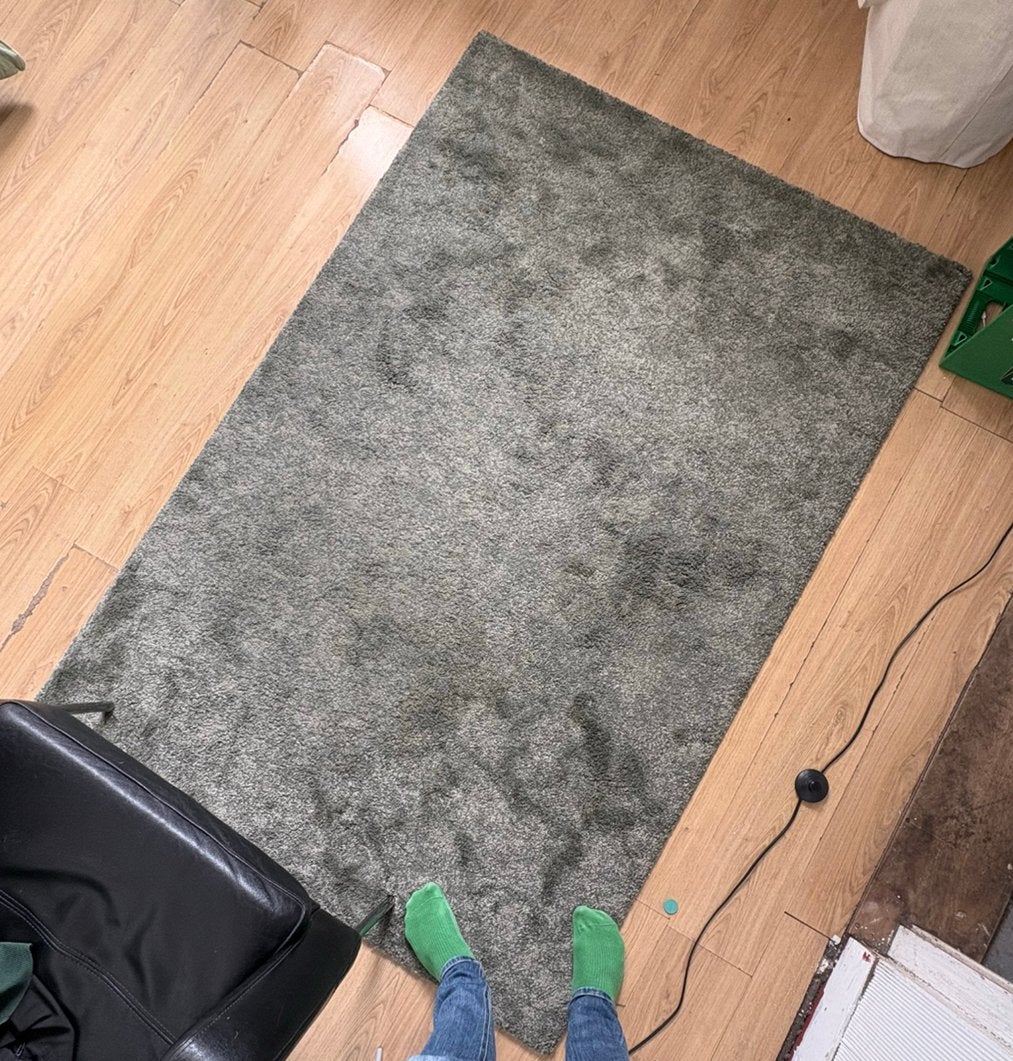 Carpet Green 133x195cm, Ophalen, Zo goed als nieuw, Rechthoekig, 50 tot 100 cm