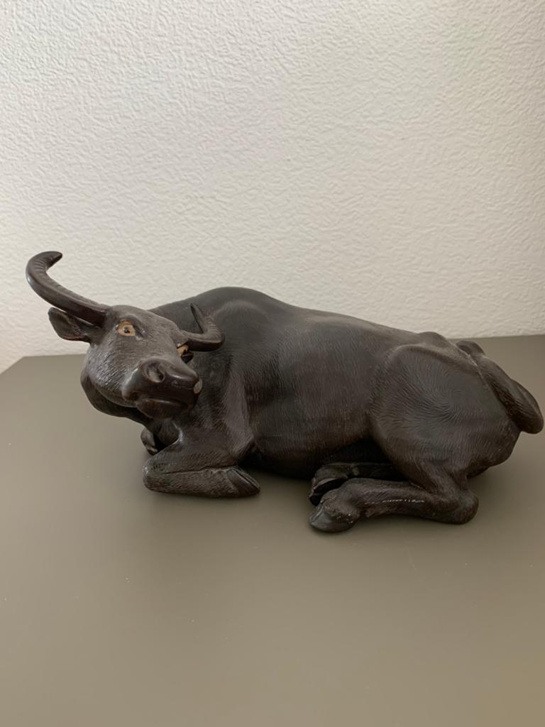Waterbuffel steen., Ophalen of Verzenden, Zo goed als nieuw, Overige soorten, Beeldje of Figuurtje