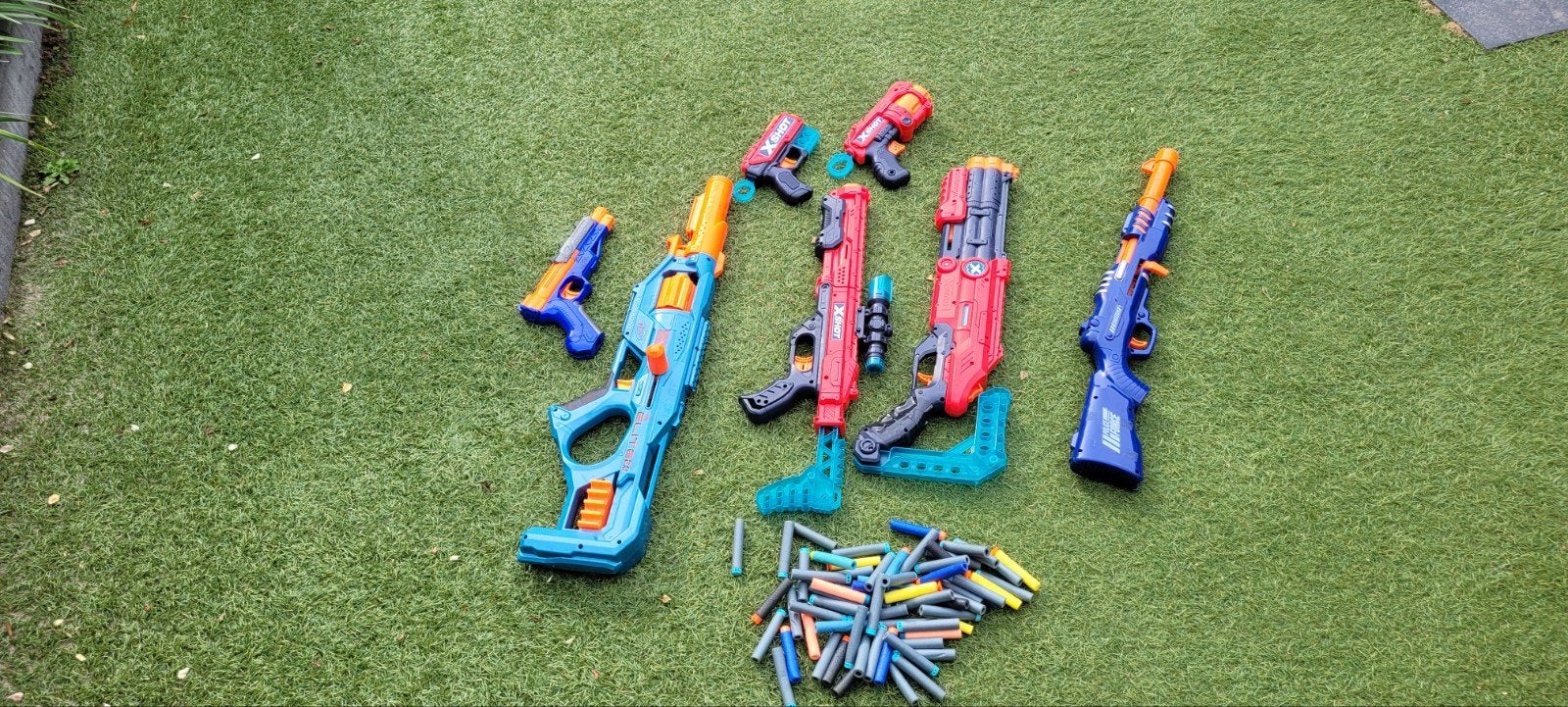 Grote set X-Shot en Nerf blasters met veel pijltjes, Ophalen of Verzenden, Gebruikt, Jongen of Meisje
