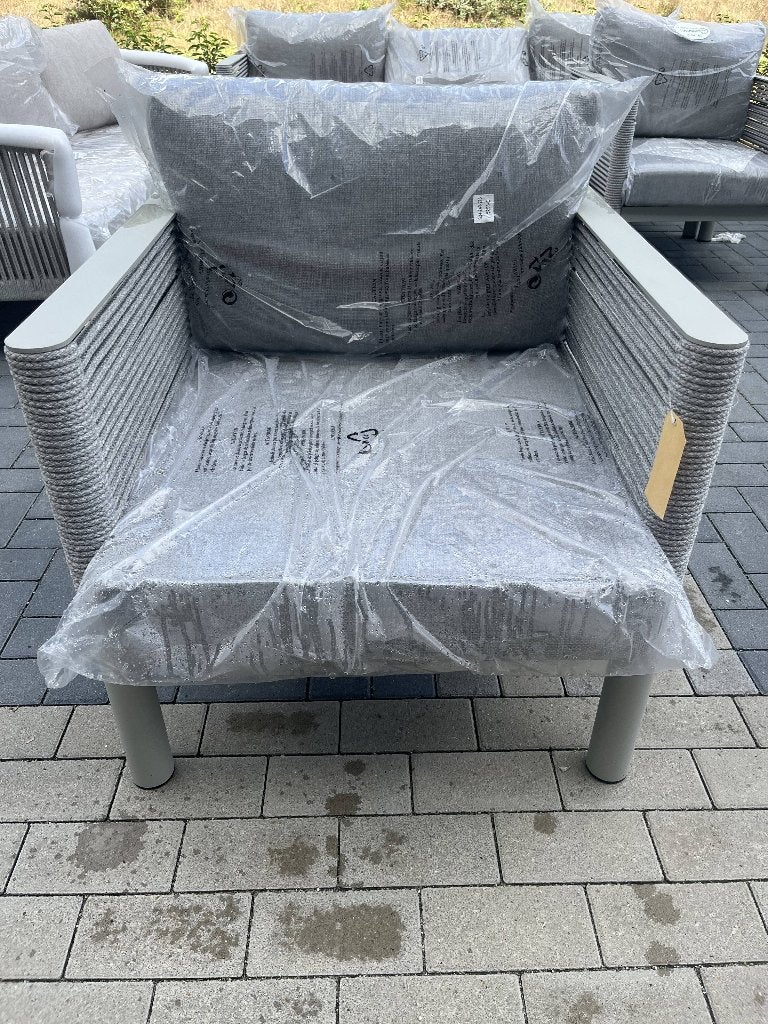 Loungestoel Cuba | Sand | Rope & Aluminium, Ophalen, Zo goed als nieuw, Aluminium, Stapelbaar