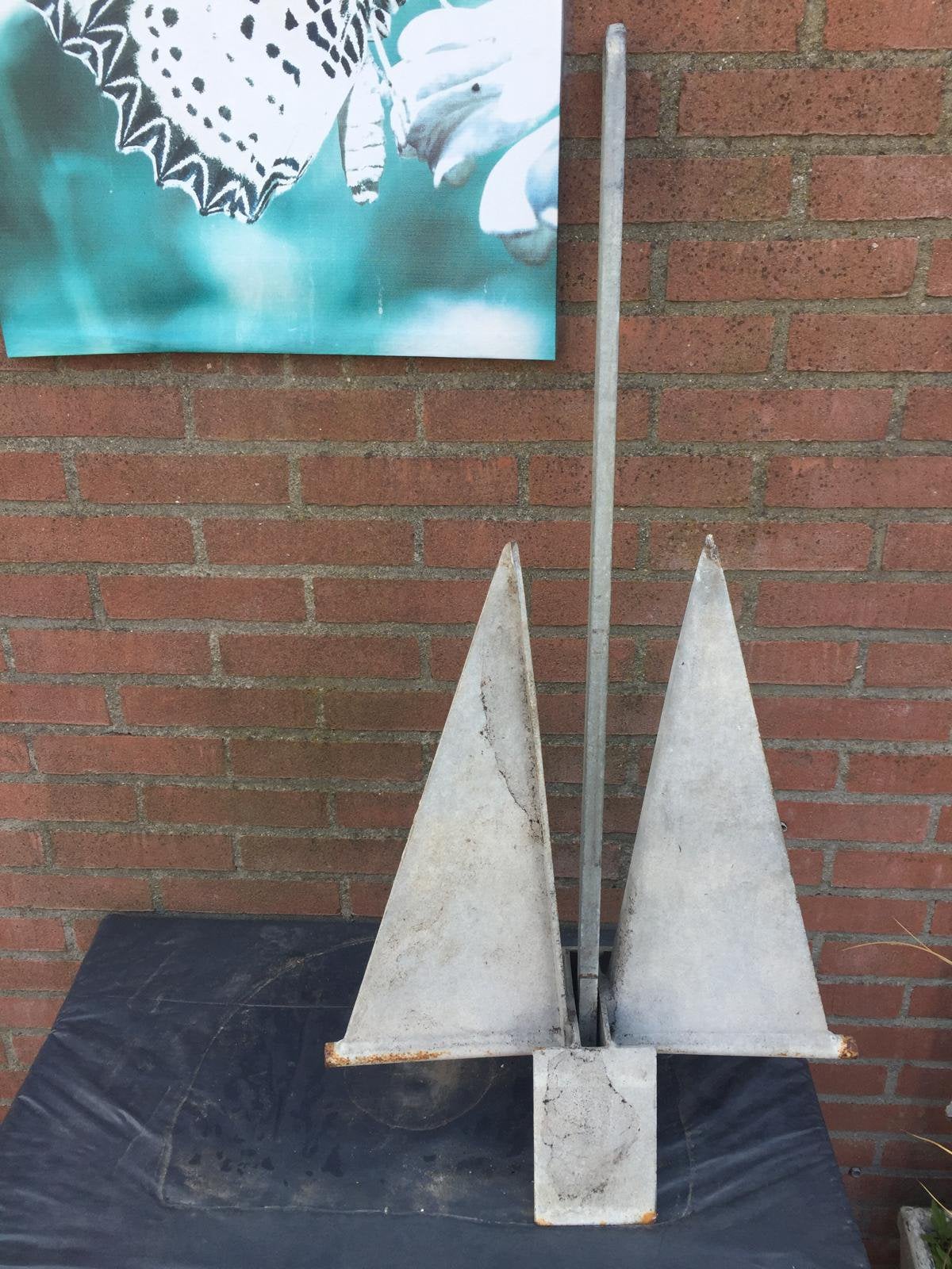Anker 14 Kg kantelbaar gegalvaniseerd. 95 cm Hoog x 47 cm Br, Ophalen, Gebruikt, Overige typen