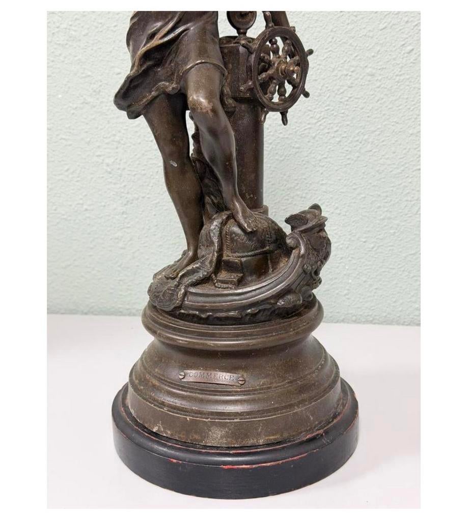 Zeldzaam antiek beeld “Commerce” Charles Octave Levy 1820-99, Antiek en Kunst, Ophalen of Verzenden