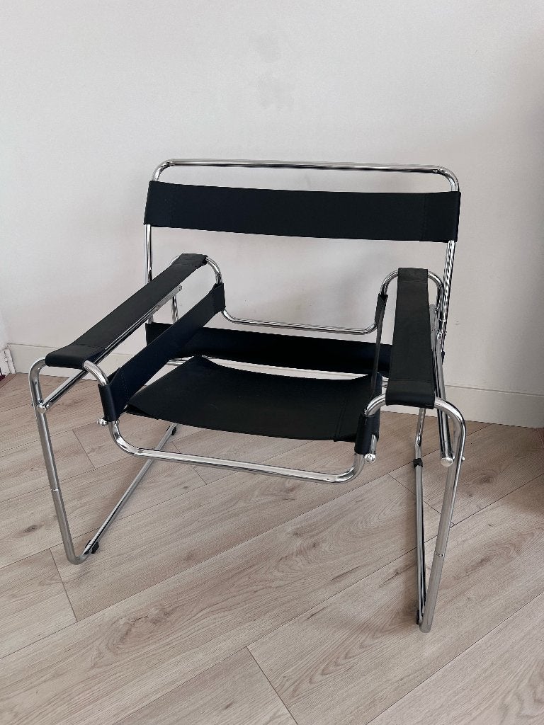 Wassily Chair fauteuil, Ophalen, Minder dan 75 cm, Zo goed als nieuw, 75 tot 100 cm