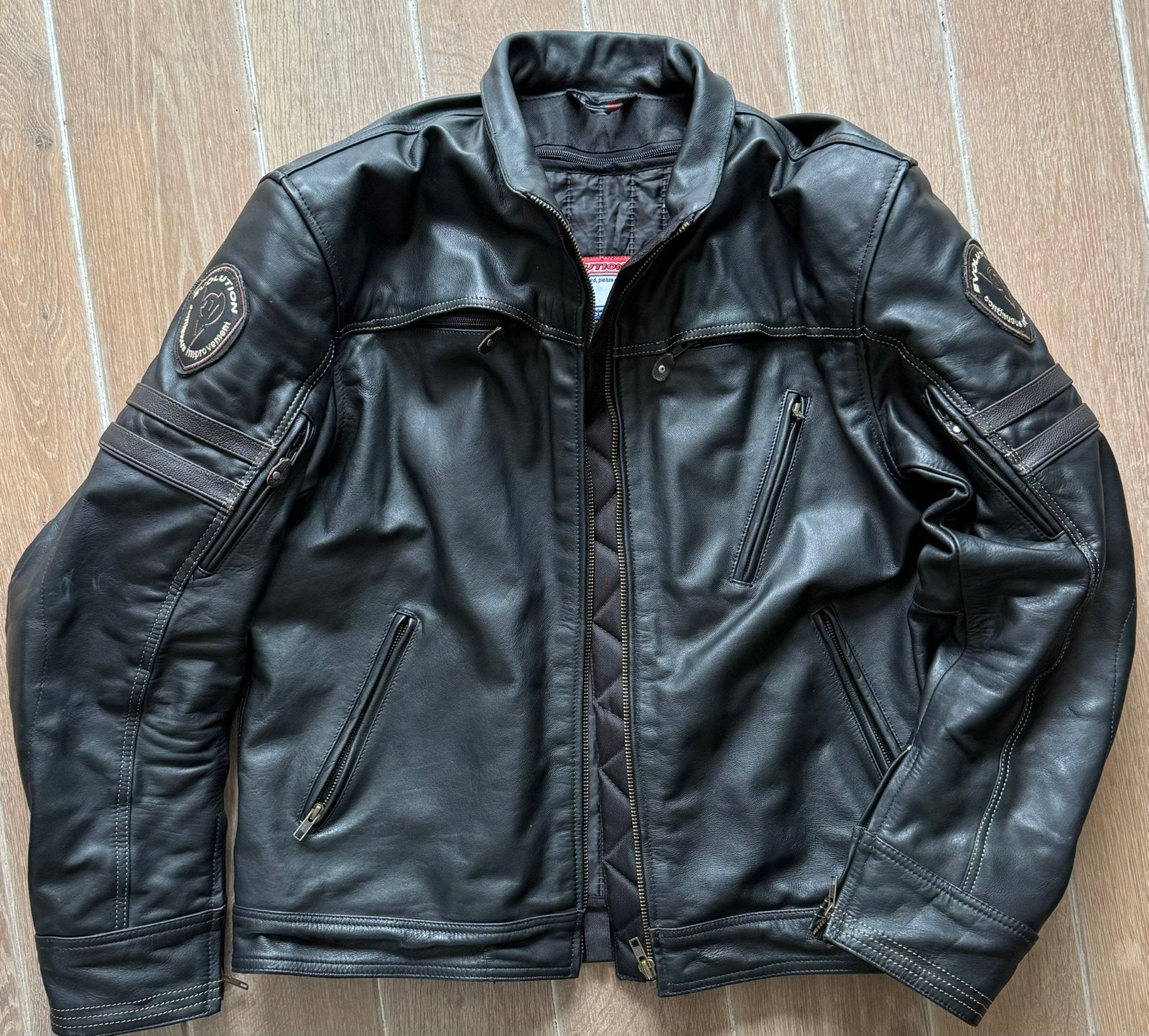 Lederen mannen Evolution motorjas, Ophalen, Tweedehands, Jas | leer