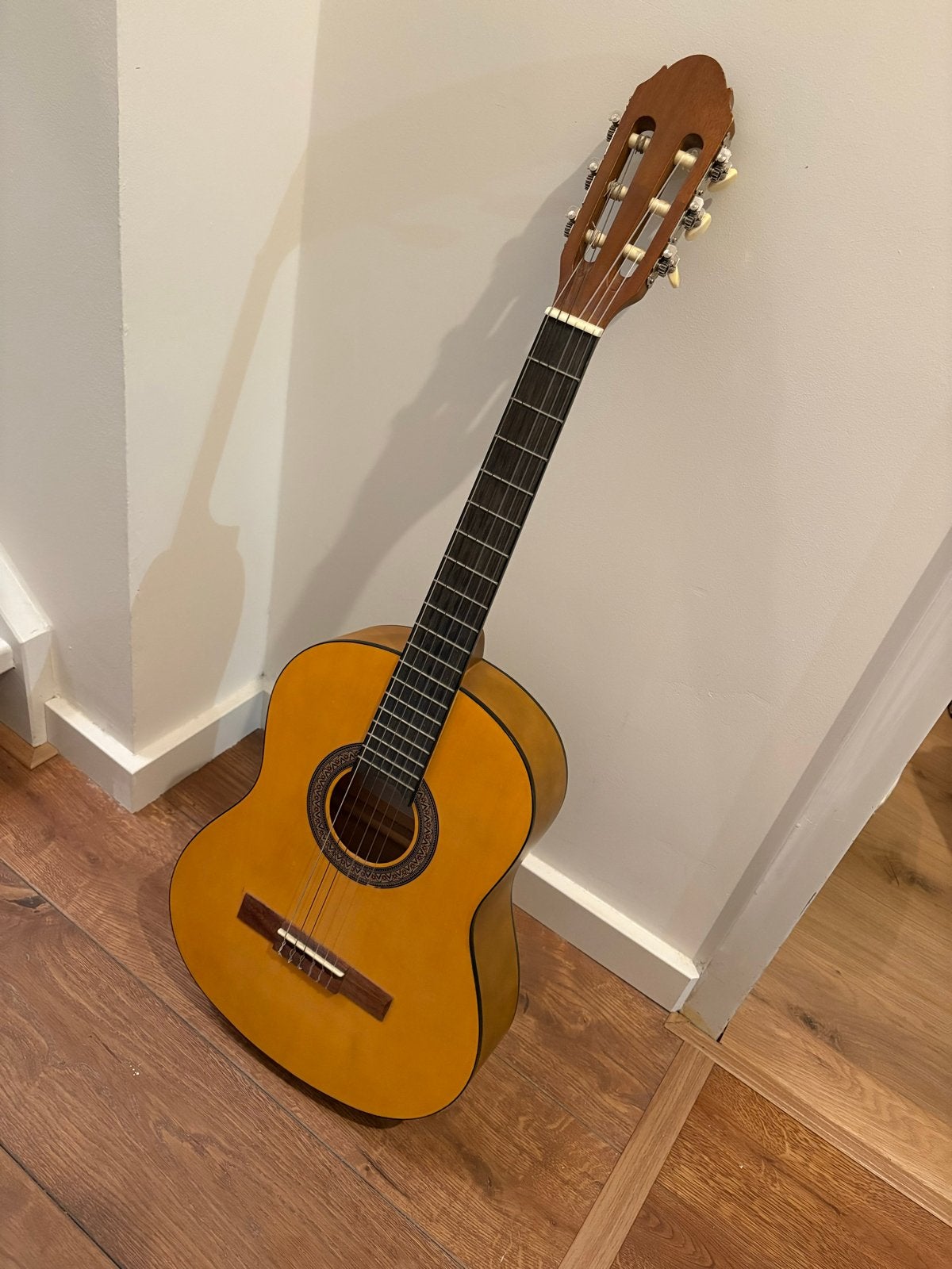 Klassieke gitaar 3/4 met koffer, Ophalen, Gebruikt, Klassieke of Spaanse gitaar, Met koffer