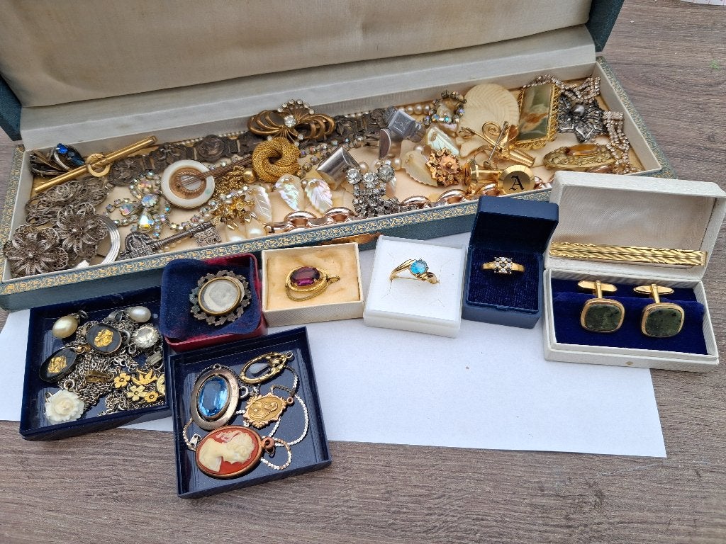 Lot antieke sieraden, Sieraden, Tassen en Uiterlijk, Antieke sieraden, Verzenden, Overige materialen, Overige typen
