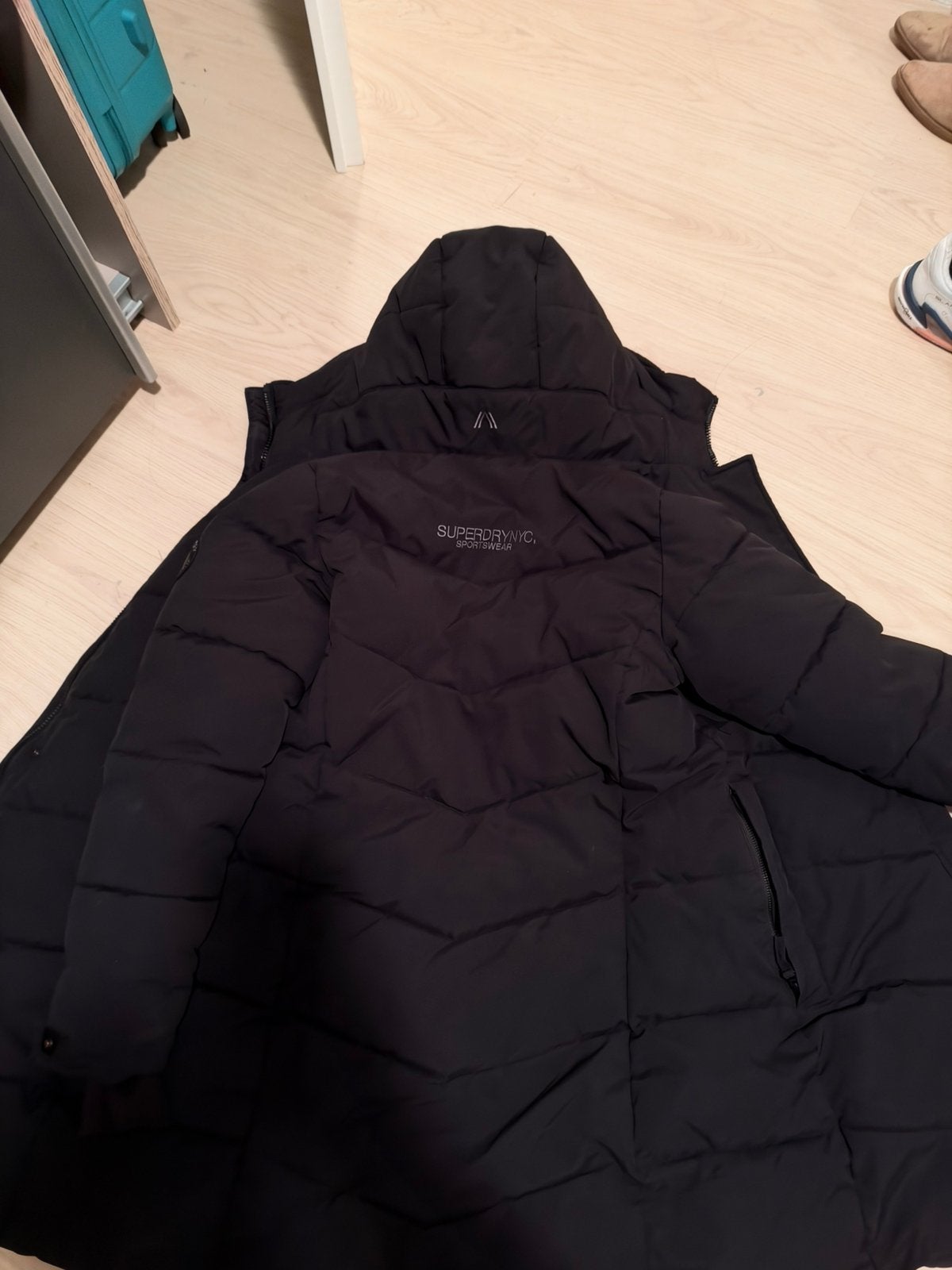 Superdry Parka, Ophalen of Verzenden, Gedragen, Maat 36 (S), Zwart