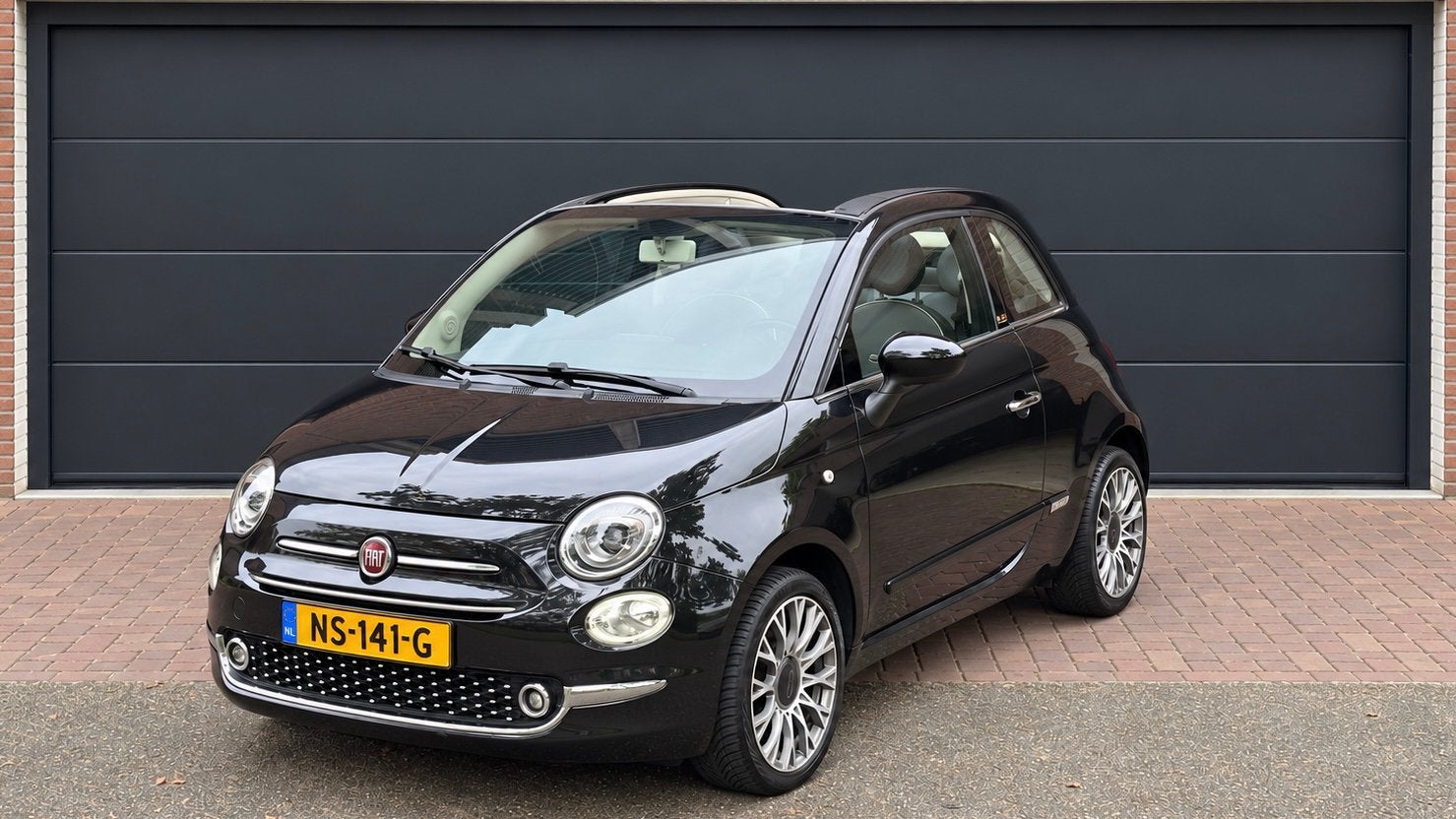 Fiat 500C Facelift 0.9 Turbo | Bluetooth | Navi | DAB | LED, Auto's, Cabriolet, Leder en Stof, Origineel Nederlands, Bedrijf