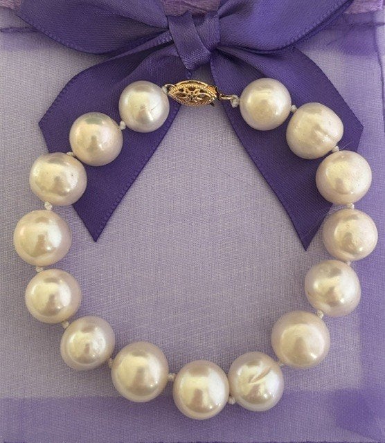 Bloedmooie Parel Armband Enorm Zuidzee Barok Parels 14K Goud, Ophalen of Verzenden, Nieuw, Wit, Goud