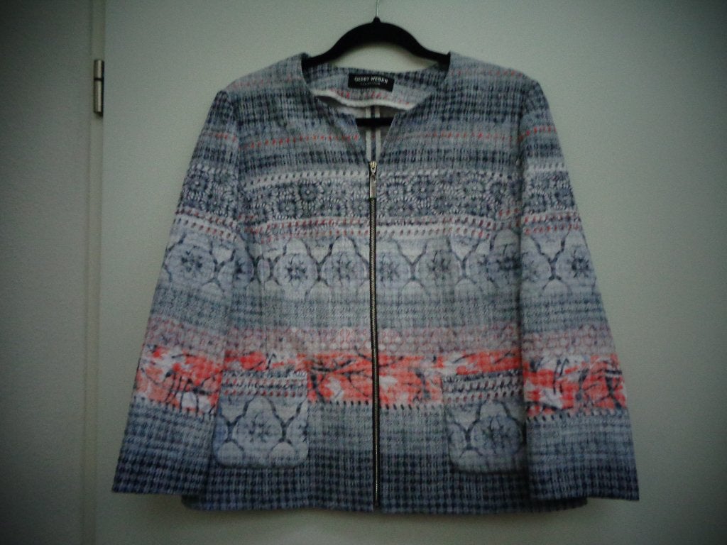 Gerry Weber vest/jasje, grijs oranje, maat 40, Kleding | Dames, Maat 38/40 (M), Ophalen of Verzenden, Zo goed als nieuw, Grijs