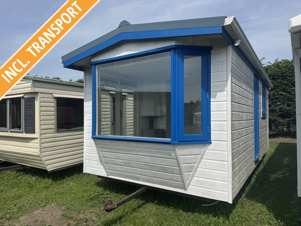 Klein winterhard spiegelbeeld chalet 6.5x3m mobiele werkplek