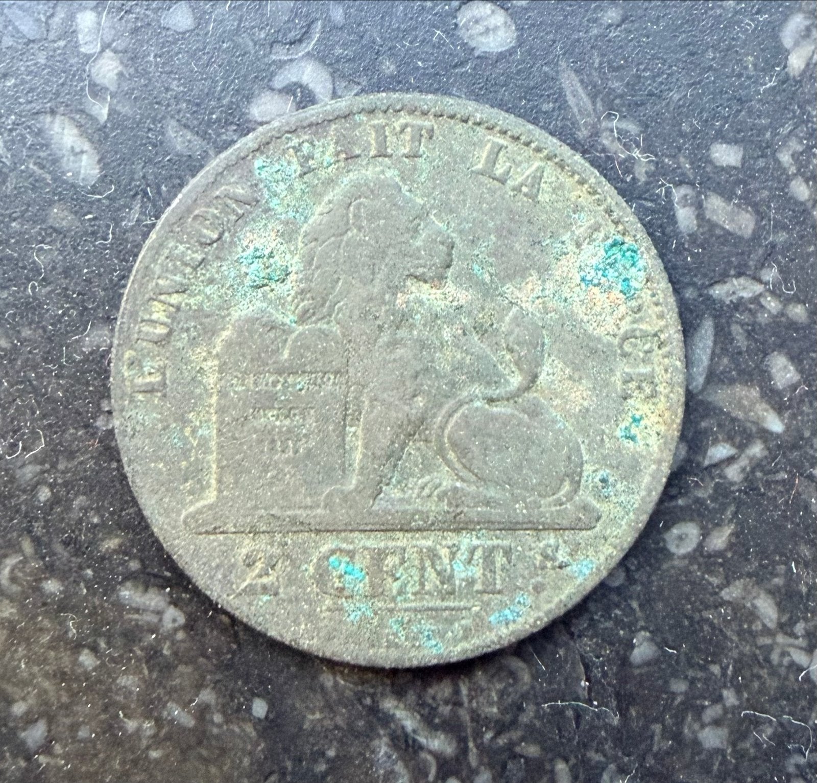 Historische 2 Cent munt uit 1863 - Belgisch Koninkrijk, Postzegels en Munten, Ophalen of Verzenden, Brons, Losse munt