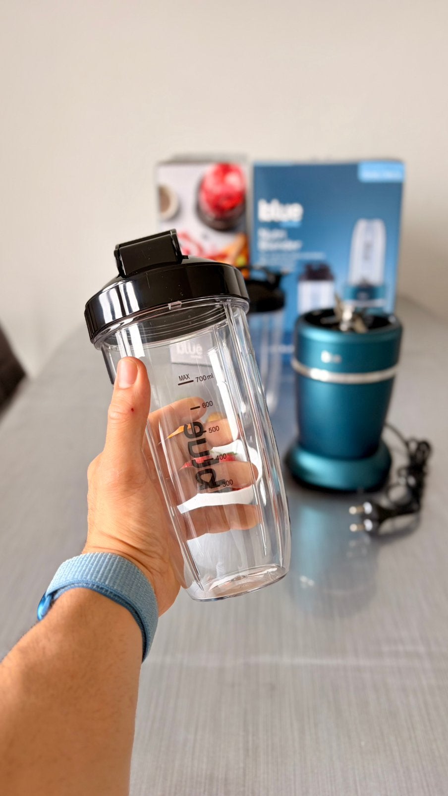 Blue Home Nutri blender blauw, Verzenden, Nieuw, Blender