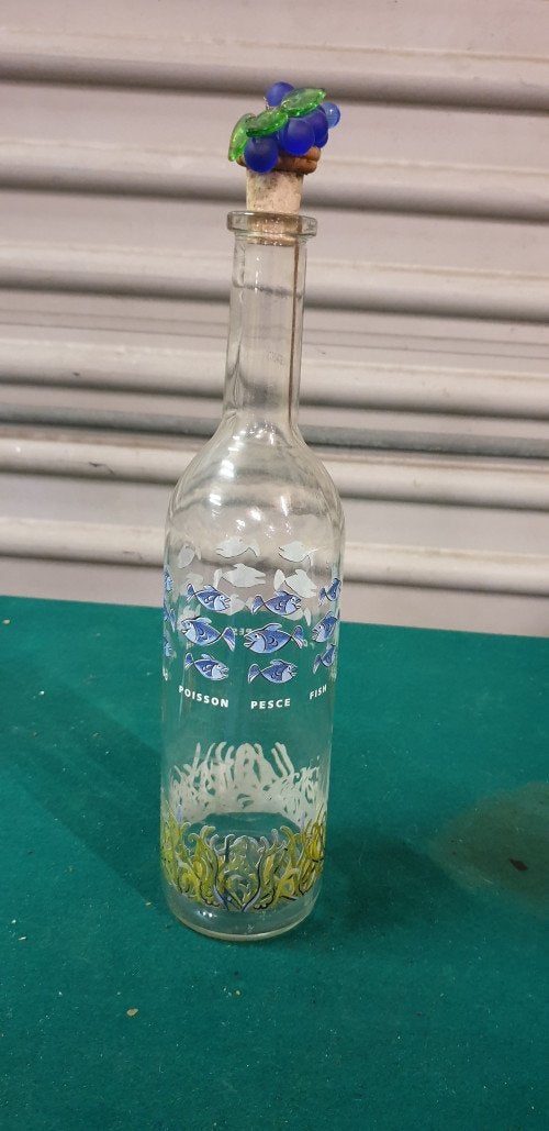 fles poission vissen en wier, Ophalen of Verzenden, 'T Olde Gre-j, Info@toldegrej.nl, Endepoelstraat 20f Didam