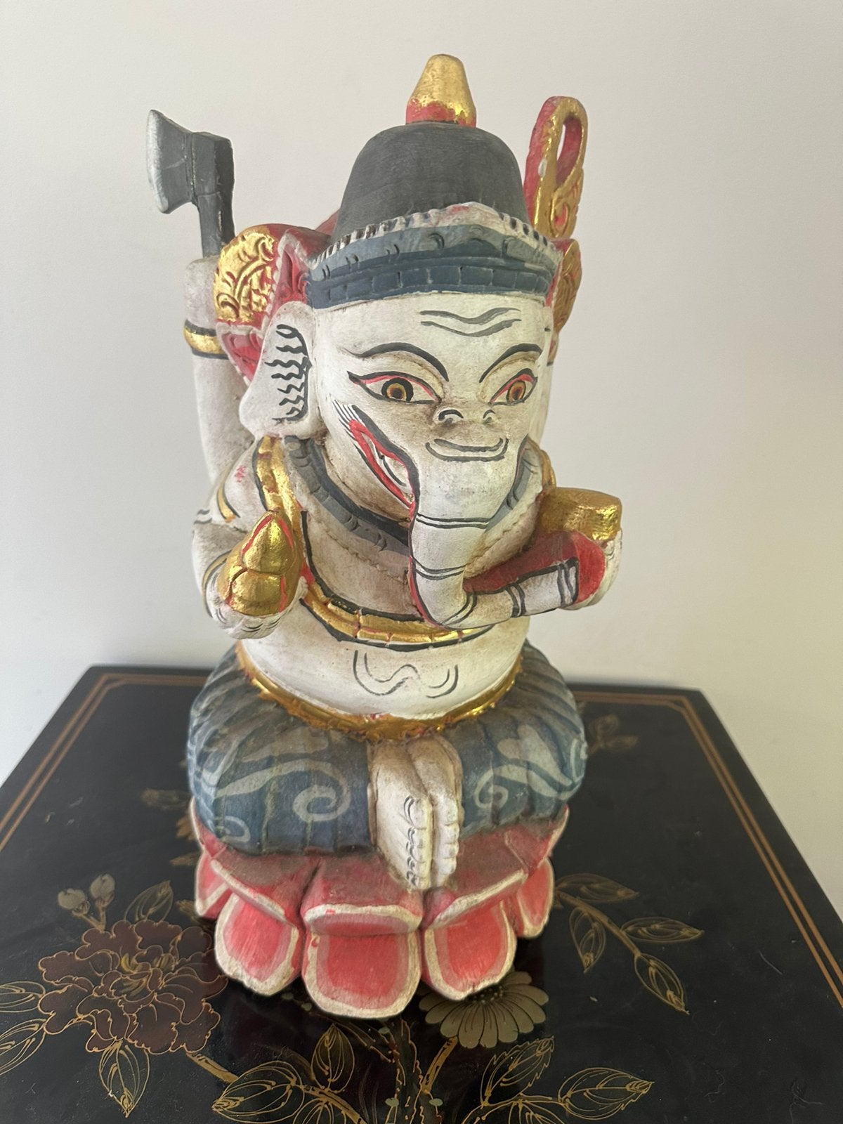 Groot handgemaakt houtsnijwerk Ganesha beeld Bali, Ophalen of Verzenden, Zo goed als nieuw
