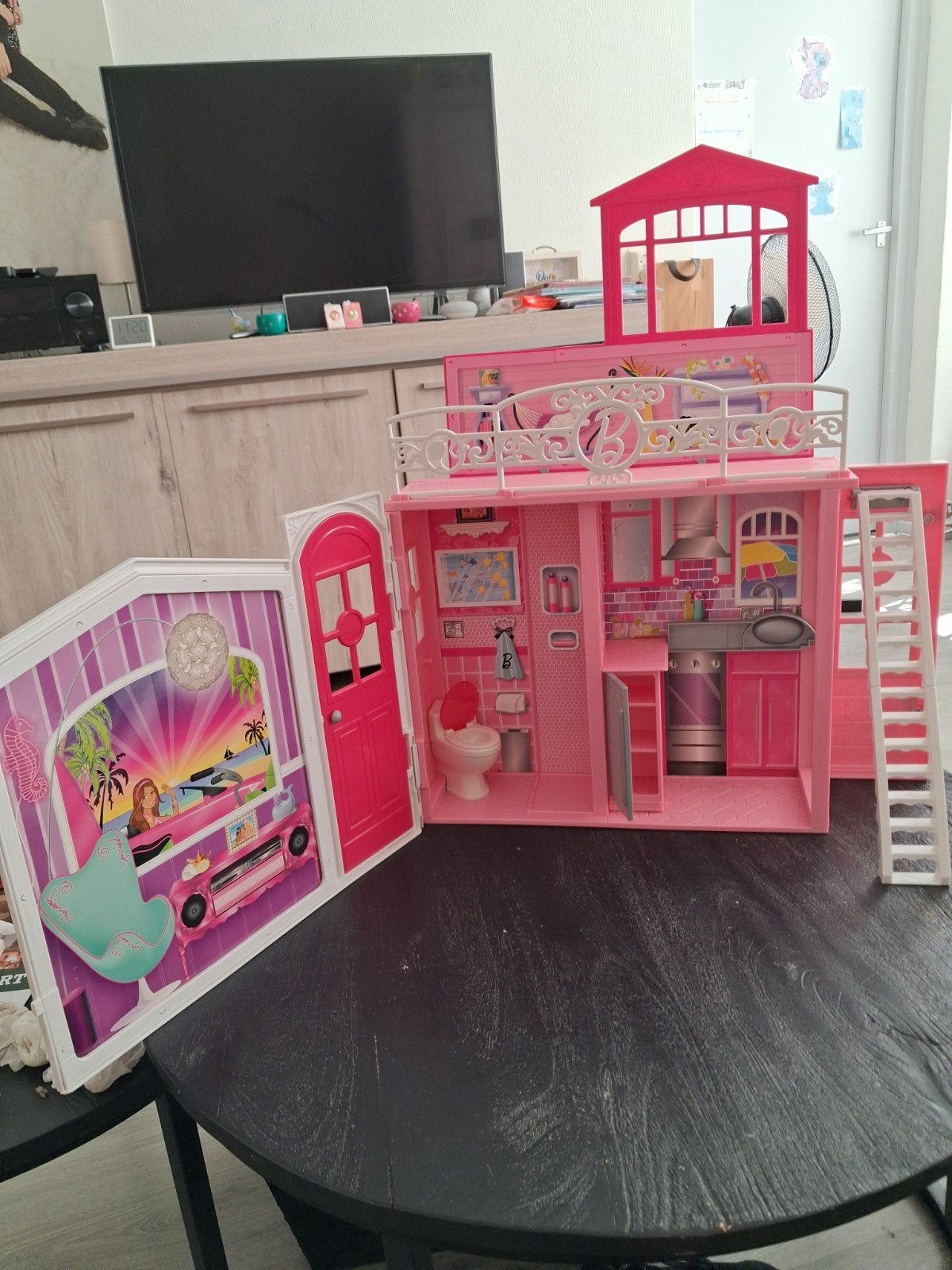 Barbie Droomhuis Draagbaar Speelhuis, Ophalen of Verzenden, Gebruikt, Poppenhuis