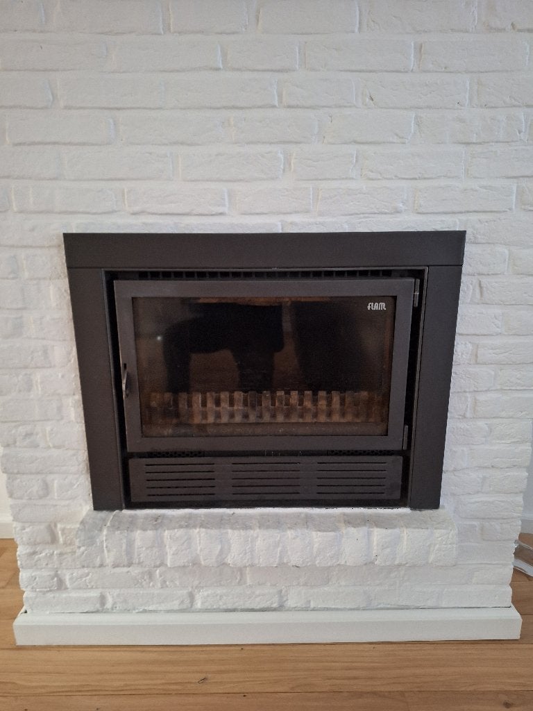 Houtkachel te koop, Huis en Inrichting, Ophalen, Gebruikt, Houtkachel, Inbouw