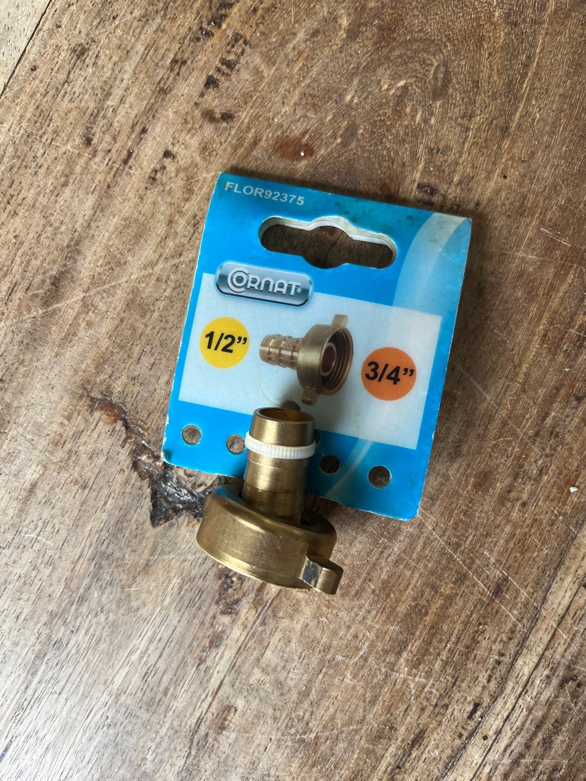 Ornat Tuinslangkoppeling 1/2" en 3/4" messing, Ophalen of Verzenden, Nieuw, Tuinslangkoppeling