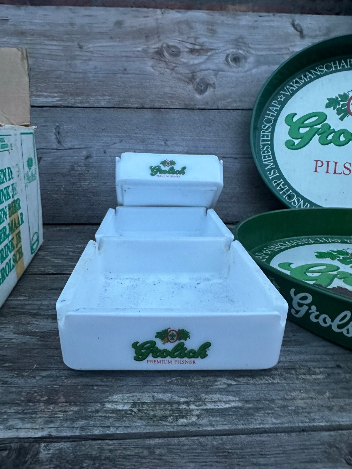 Grolsch asbakken, Ophalen of Verzenden, Gebruikt, Gebruiksvoorwerp
