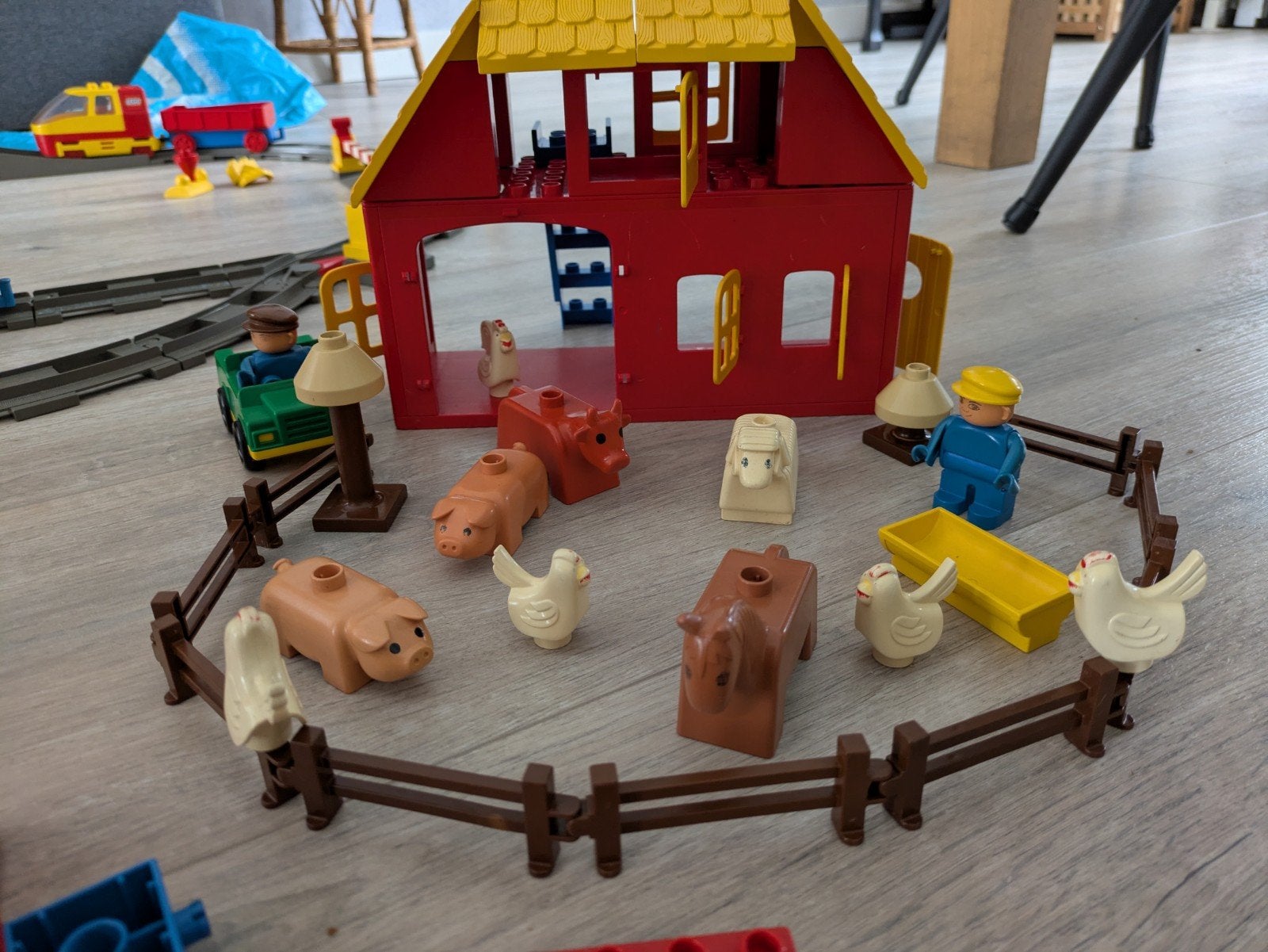 Vintage Lego Duplo Boerderij met Dieren en Figuren, Ophalen of Verzenden, Gebruikt