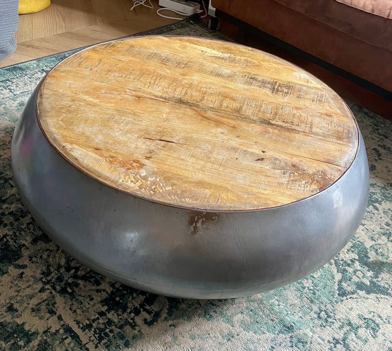 Salontafel Troubadour, Ophalen, Gebruikt, 50 tot 100 cm, Rond