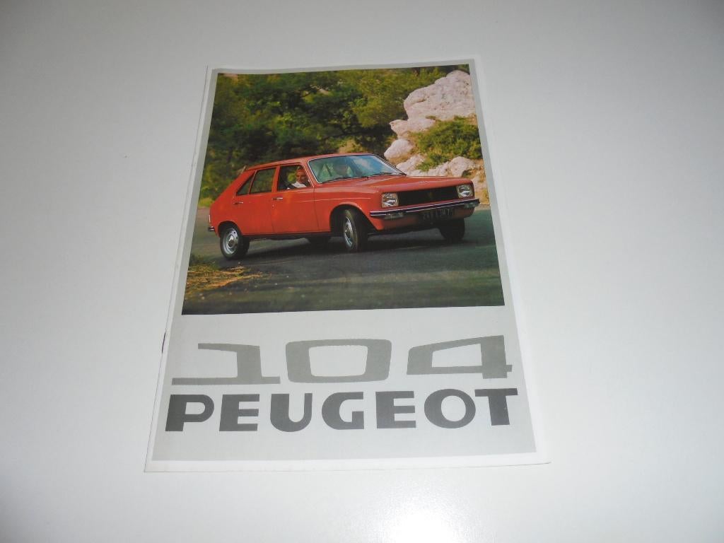 brochure Peugeot 104 modellen 1976, Ophalen of Verzenden, Zo goed als nieuw, Peugeot