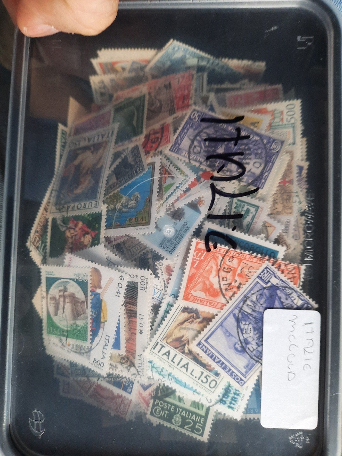 Doos postzegels Italië met oud uitzoek werk, Verzenden, Buitenland