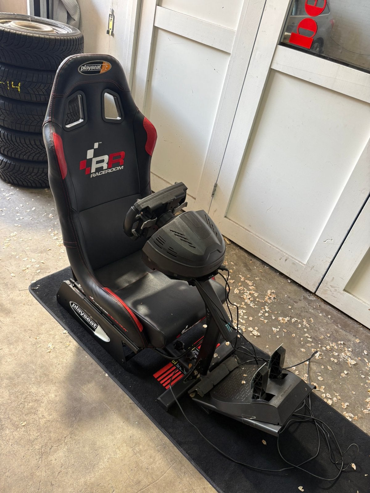 Raceroom playseat met thrustmaster ferrari f1 stuur set, Ophalen, Gebruikt, Playseat of Racestoel