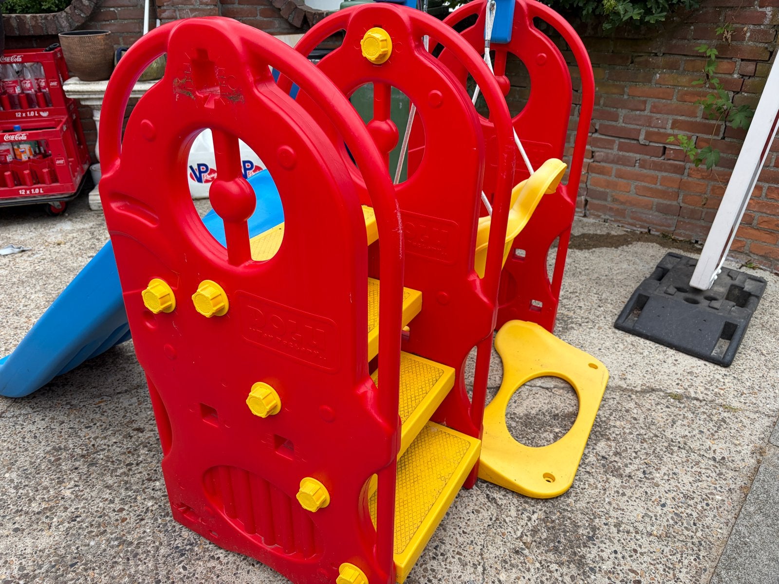 Klimtoestel met glijbaan en schommel, Kinderen en Baby's, Speelgoed | Buiten | Speeltoestellen, Ophalen of Verzenden, Gebruikt