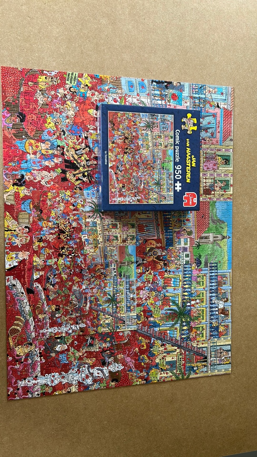 Jan van haasteren la tomatina 950, Hobby en Vrije tijd, Ophalen of Verzenden, 500 t/m 1500 stukjes, Zo goed als nieuw, Legpuzzel
