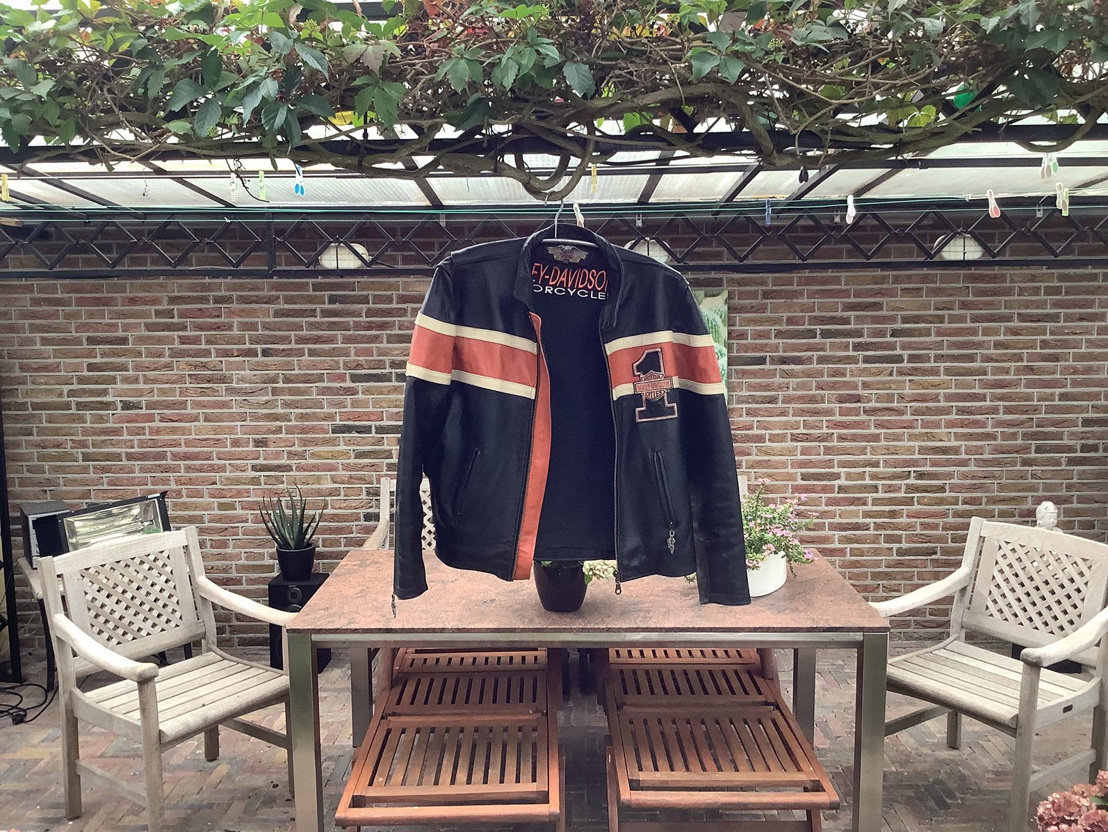 Orginele lederen harley jas, Ophalen of Verzenden