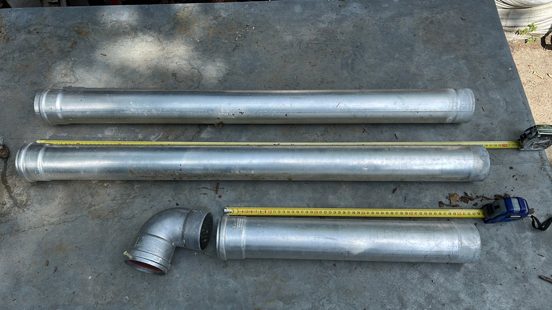 Kachelpijp 8cm, Ophalen, 30 tot 80 cm, Gebruikt, Overige typen