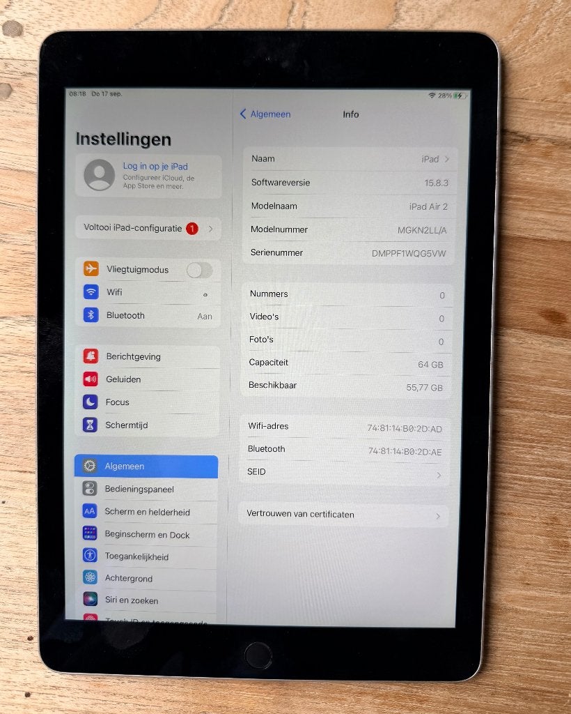 Ipad air 2 64 gb, Computers en Software, 10 inch, Apple iPad Air, Ophalen of Verzenden, Zo goed als nieuw
