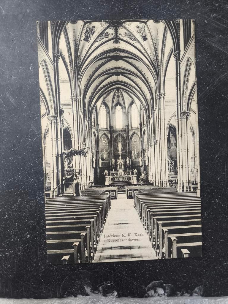 Ansichtkaart Roelofarendsveen R.K. Kerk 1912, Verzamelen, Ansichtkaarten | Nederland, Ophalen of Verzenden, Voor 1920, Gelopen