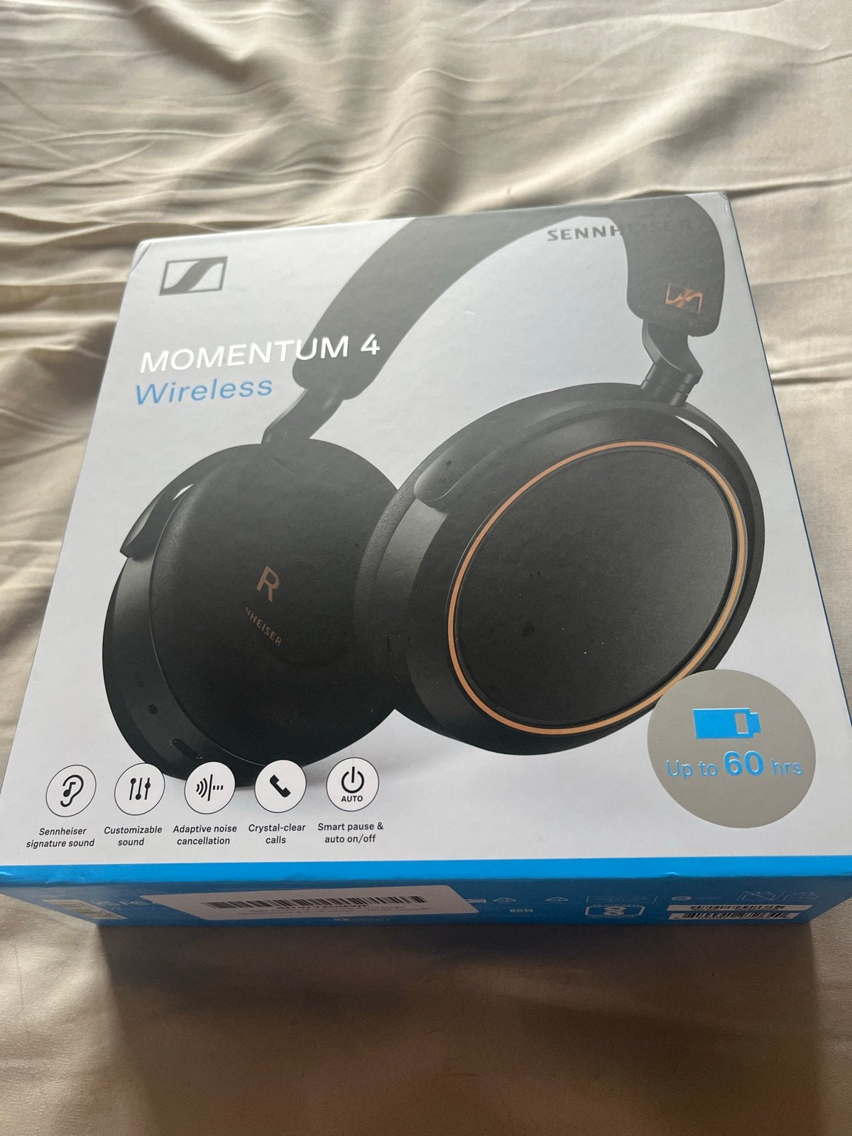 Sennheiser Momentum 4 Wireless Koptelefoon Zwart, Audio, Tv en Foto, Koptelefoons, Bluetooth, Sennheiser, Nieuw, Ophalen of Verzenden
