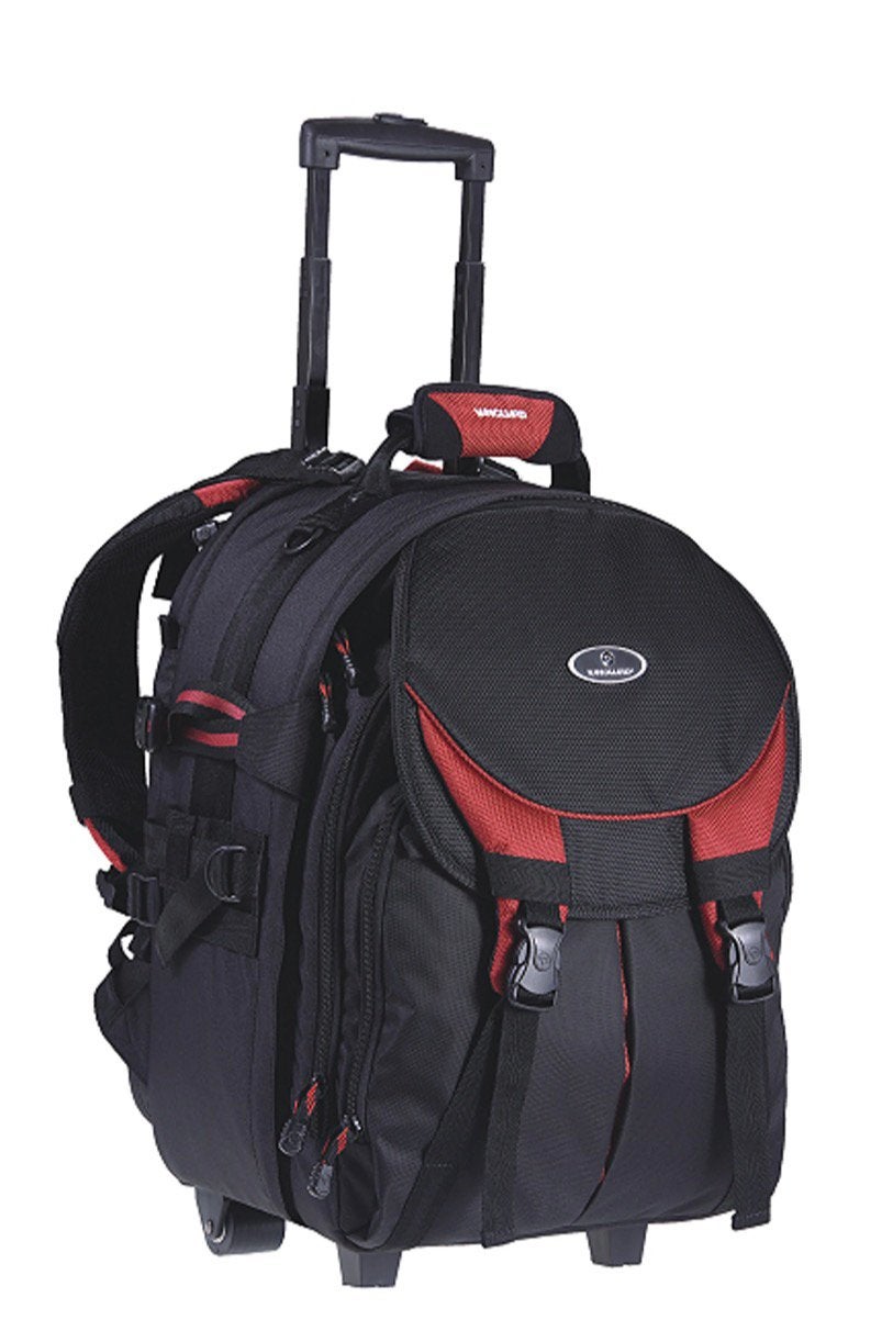 Vanguard Kenline 56 cameratas trolley - Zwart/Rood, Ophalen, Gevoerd, Rolkoffer, Zwart