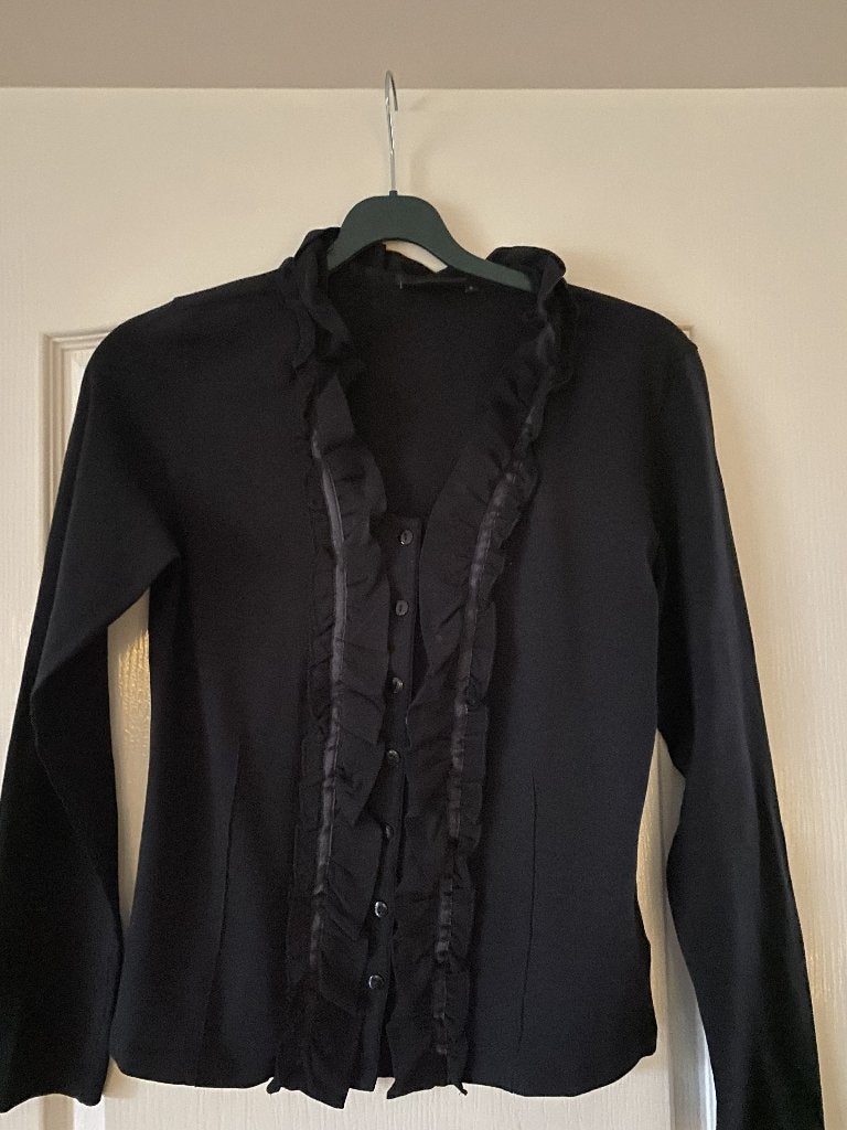 Zwart Vest met ruches - Maat S Merk Promiss, Promiss, Zwart, Ophalen of Verzenden, Zo goed als nieuw