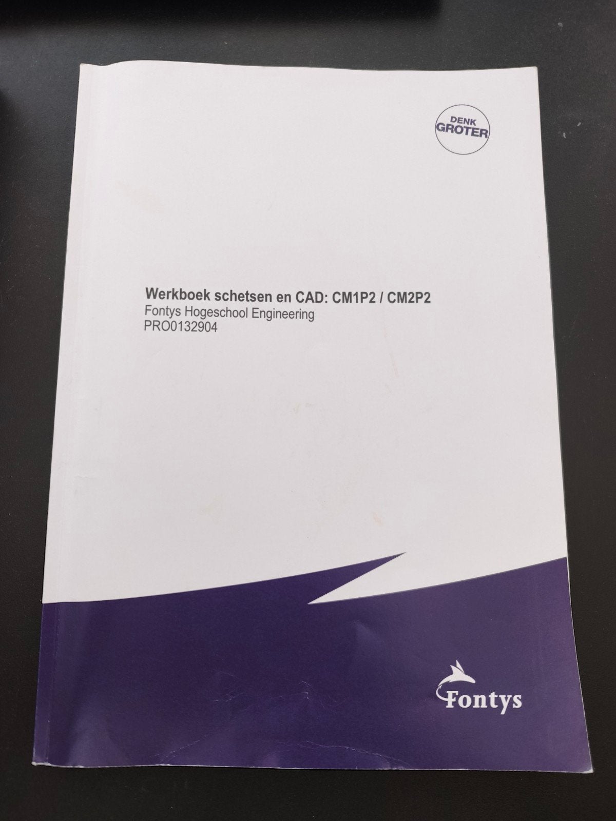 Werkboek schetsen en CAD - Fontys HBO Werktuigbouwkunde, Ophalen of Verzenden