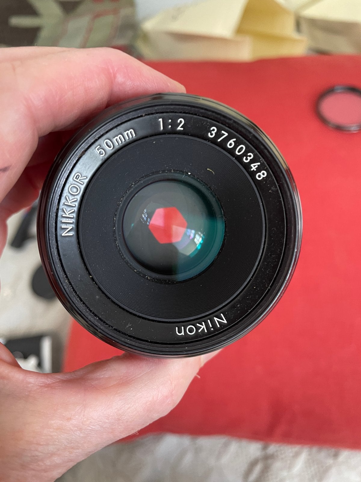Nikon Nikkor 50mm 1:2 lens, Audio, Tv en Foto, Fotografie | Lenzen en Objectieven, Gebruikt, Nikon, Ophalen of Verzenden, Handmatige focus