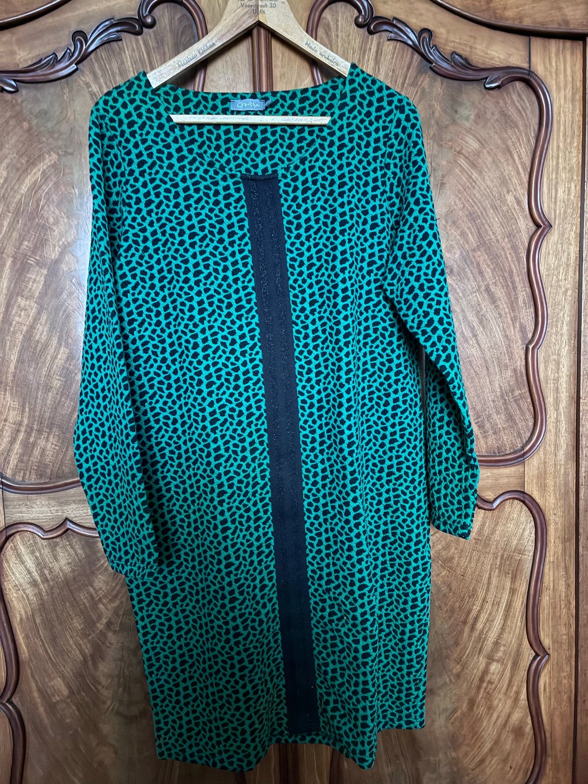 Geisha jurk 2XL - Groen met glitters, Ophalen of Verzenden, Maat 46/48 (XL) of groter, Groen, Boven de knie