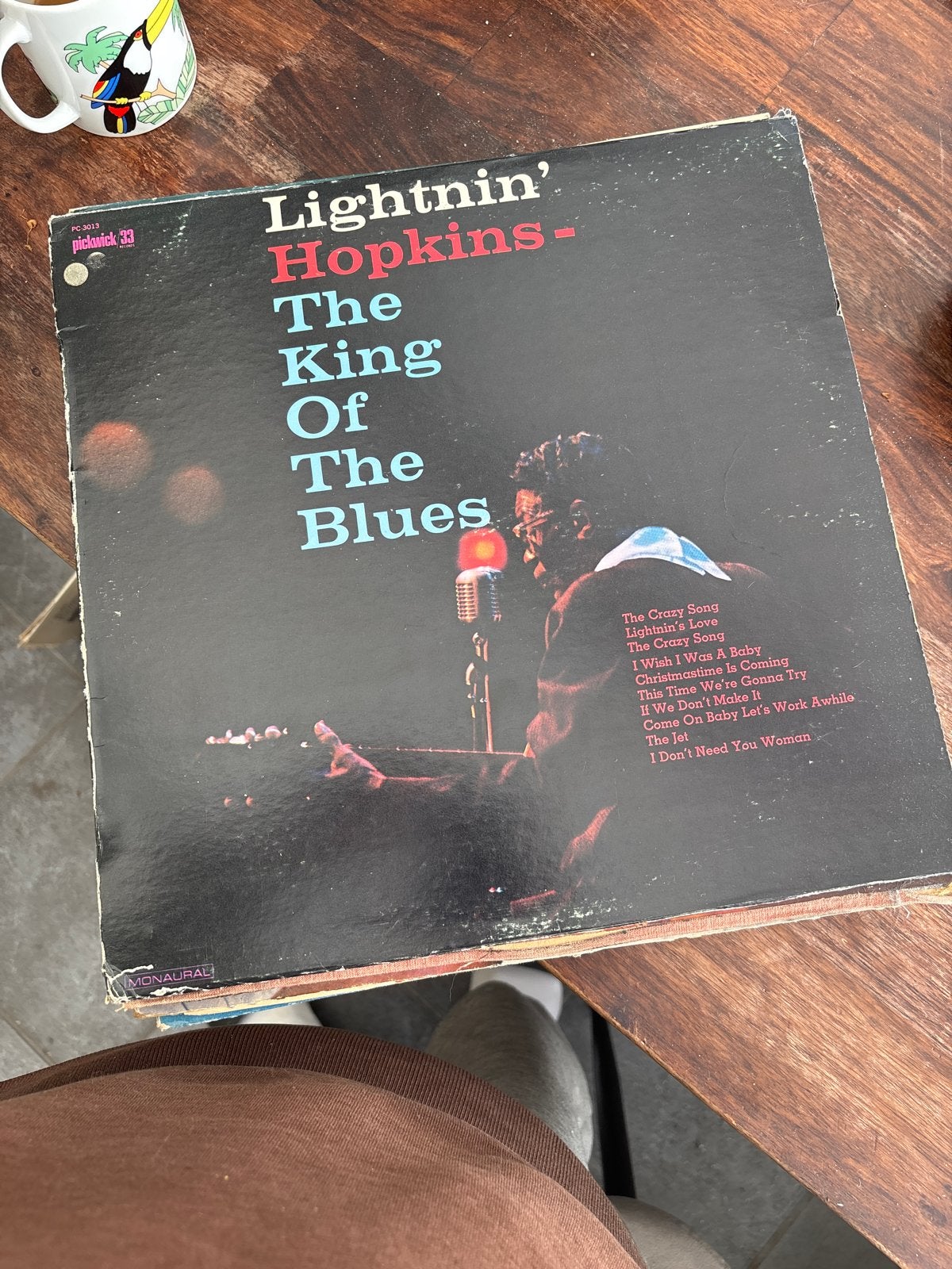 Lightnin' Hopkins - The King Of The Blues LP (Gebruikt), Cd's en Dvd's, LP, Gebruikt, Ophalen of Verzenden, 12 inch